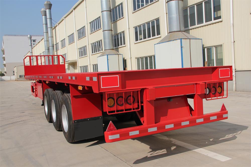 Manufacturer 3 Axles Container Flatbed Semi Trailer