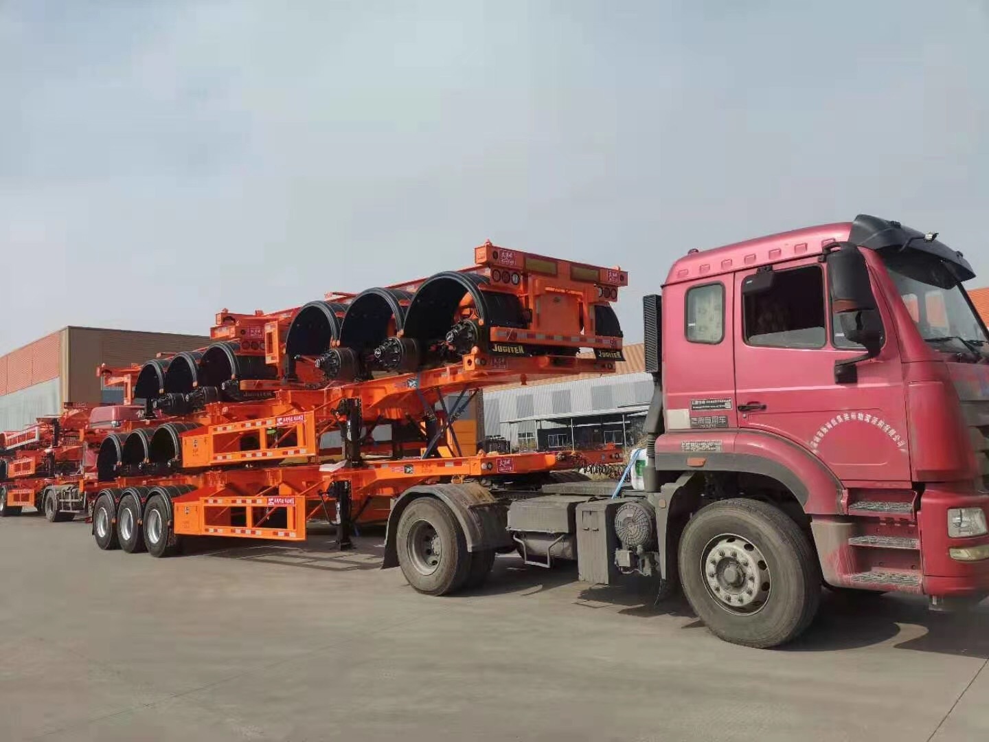 Factory Supply 40FT Container Semi Trailer with Fuwa Axle