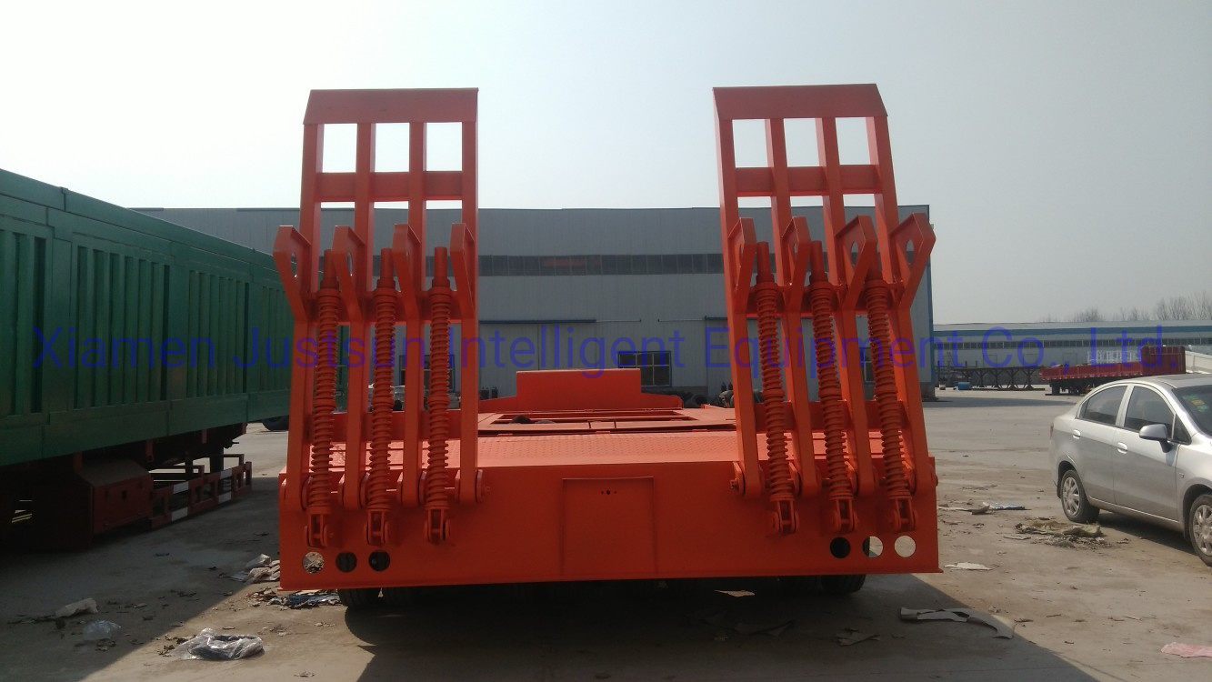 Hot Sale 60-120 Tons Low Bed Semi Trailer with Fuwa Axle