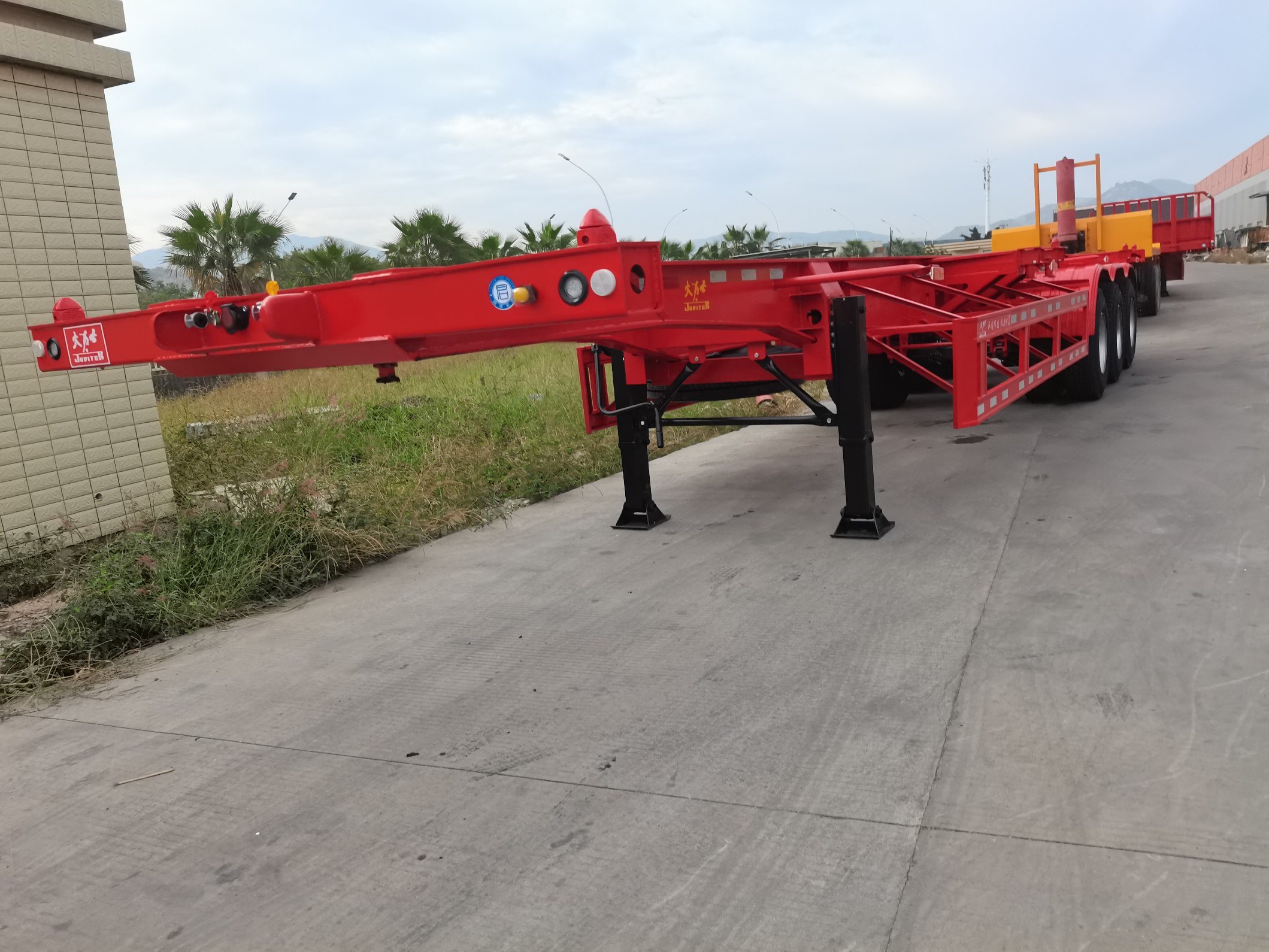 3axles Gooseneck Lowboy Low Bed Lowbed Truck Semi Trailer