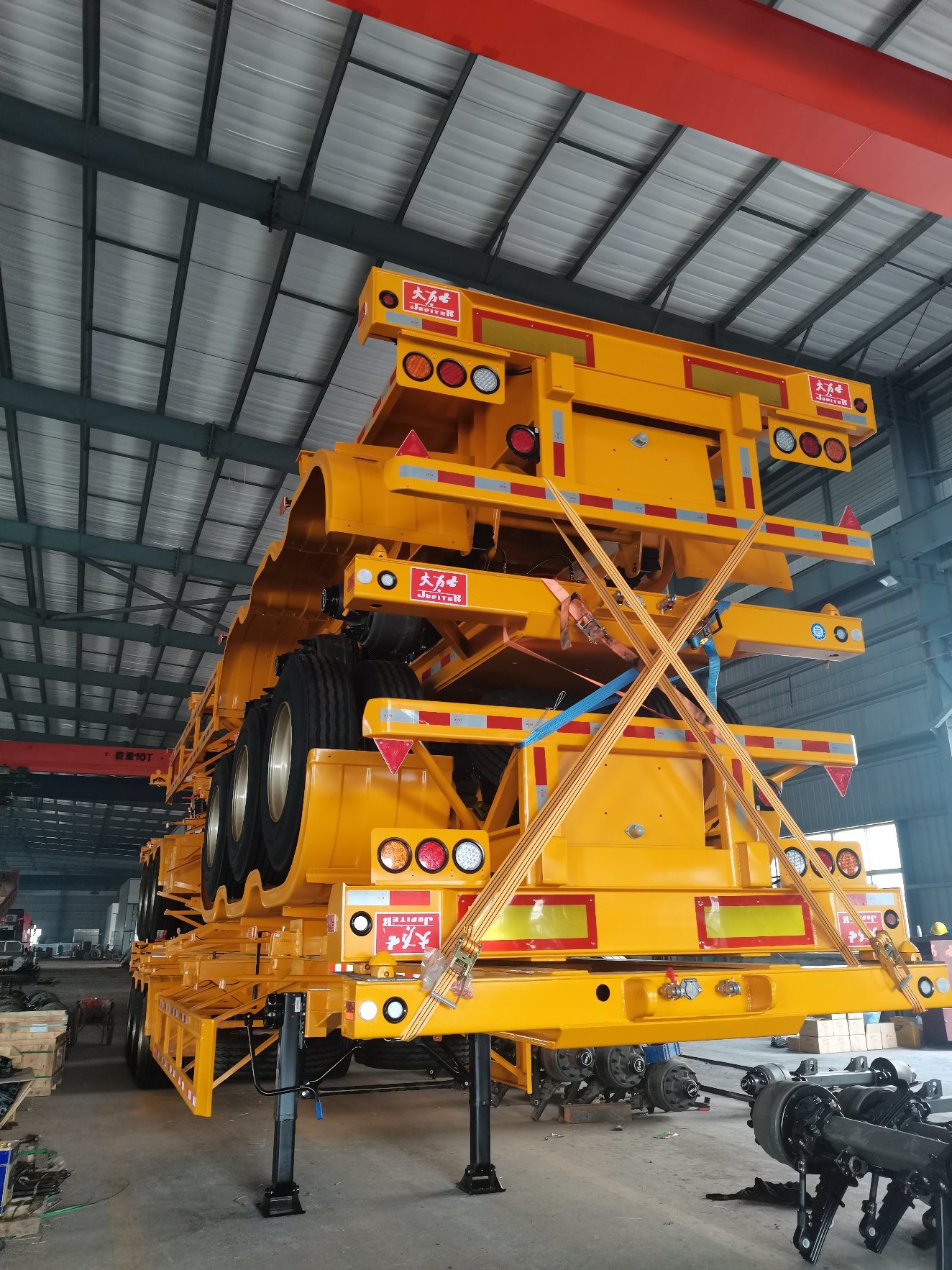 Three Axles 45FT Skeleton Container Semi Trailer